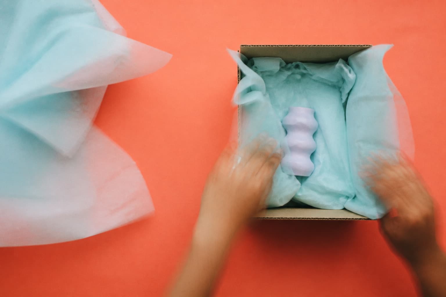 Motion-blurred ecommerce solution visual