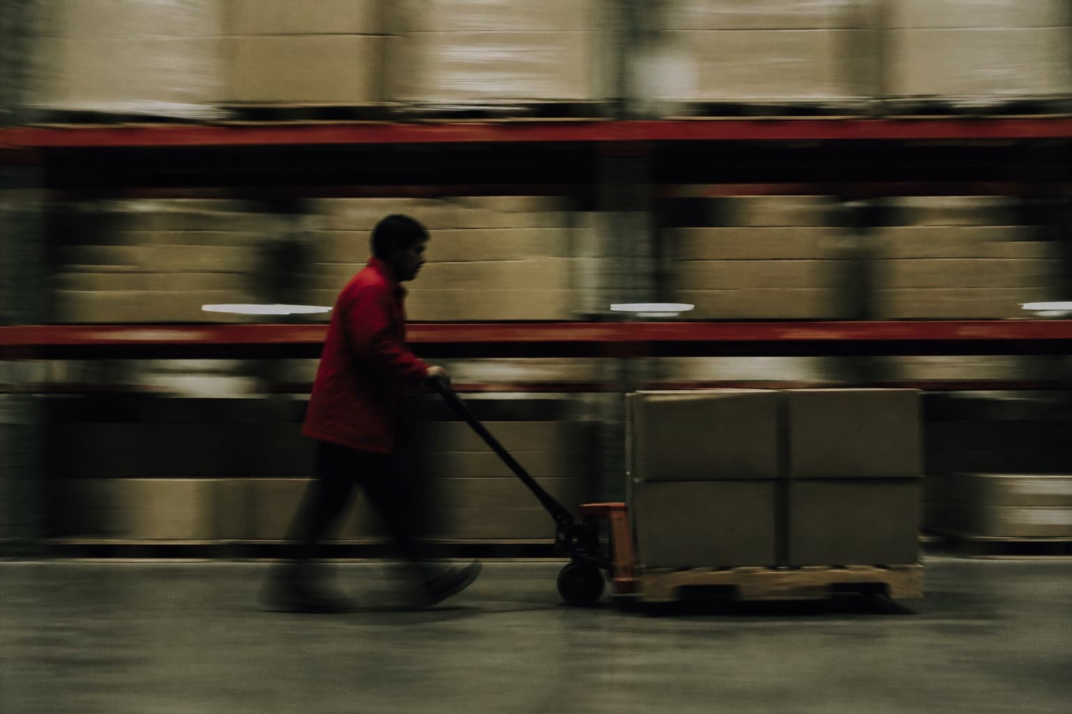 Motion-blurred logistics solution visual