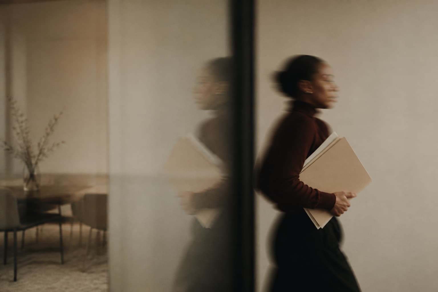 Motion-blurred professional services solution visual