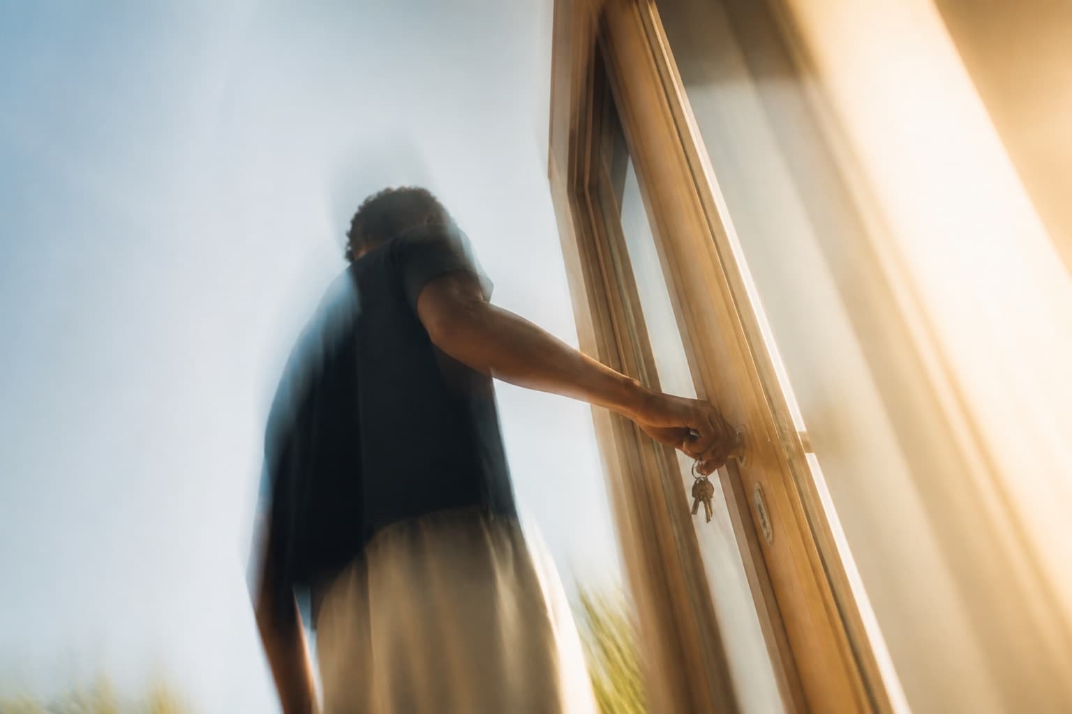 Motion-blurred real estate solution visual